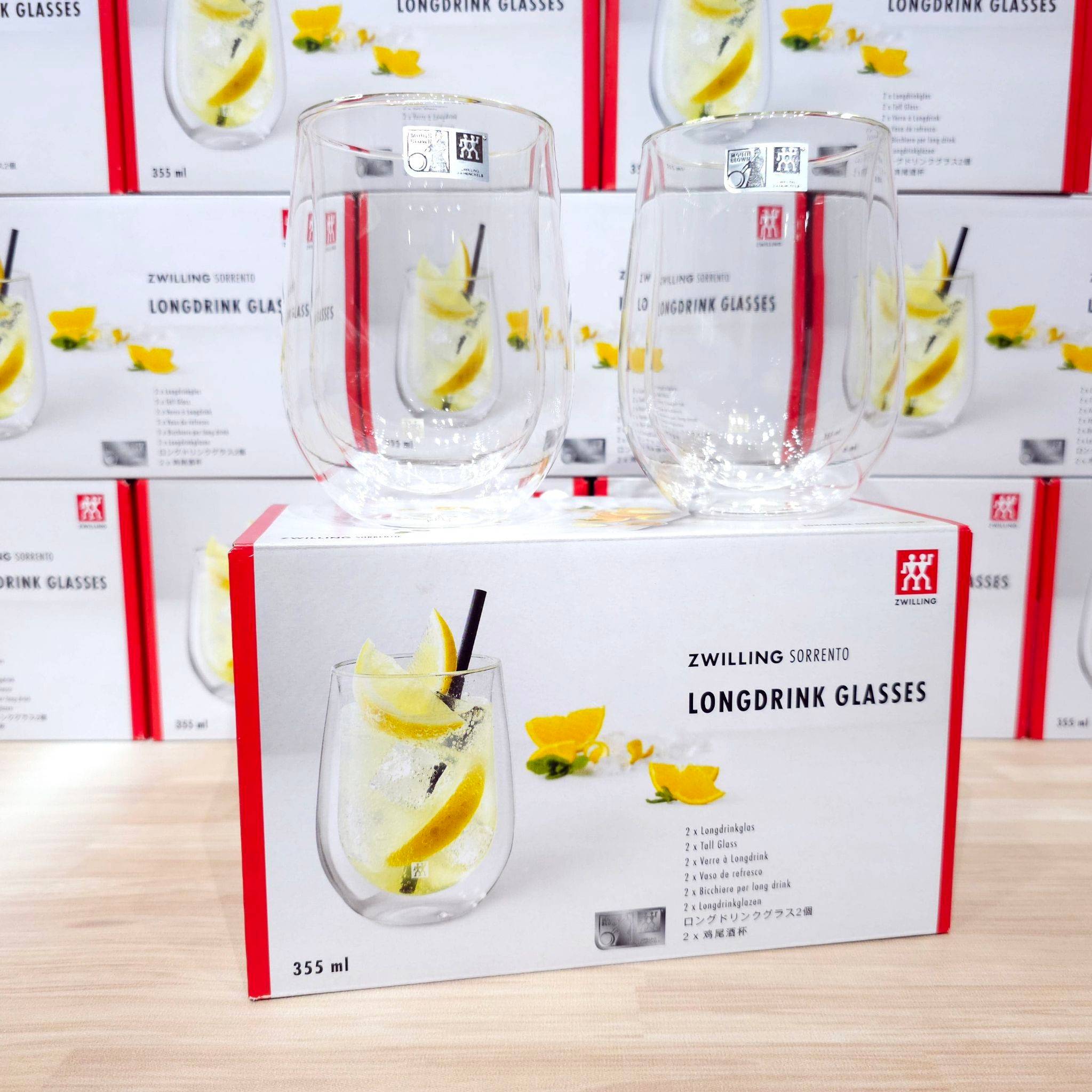 แก้วรักษาอุณหภูมิ Zwilling sorrento longdrink glasses 355 ml เซต 2 ใบ แก้ว Double-wall