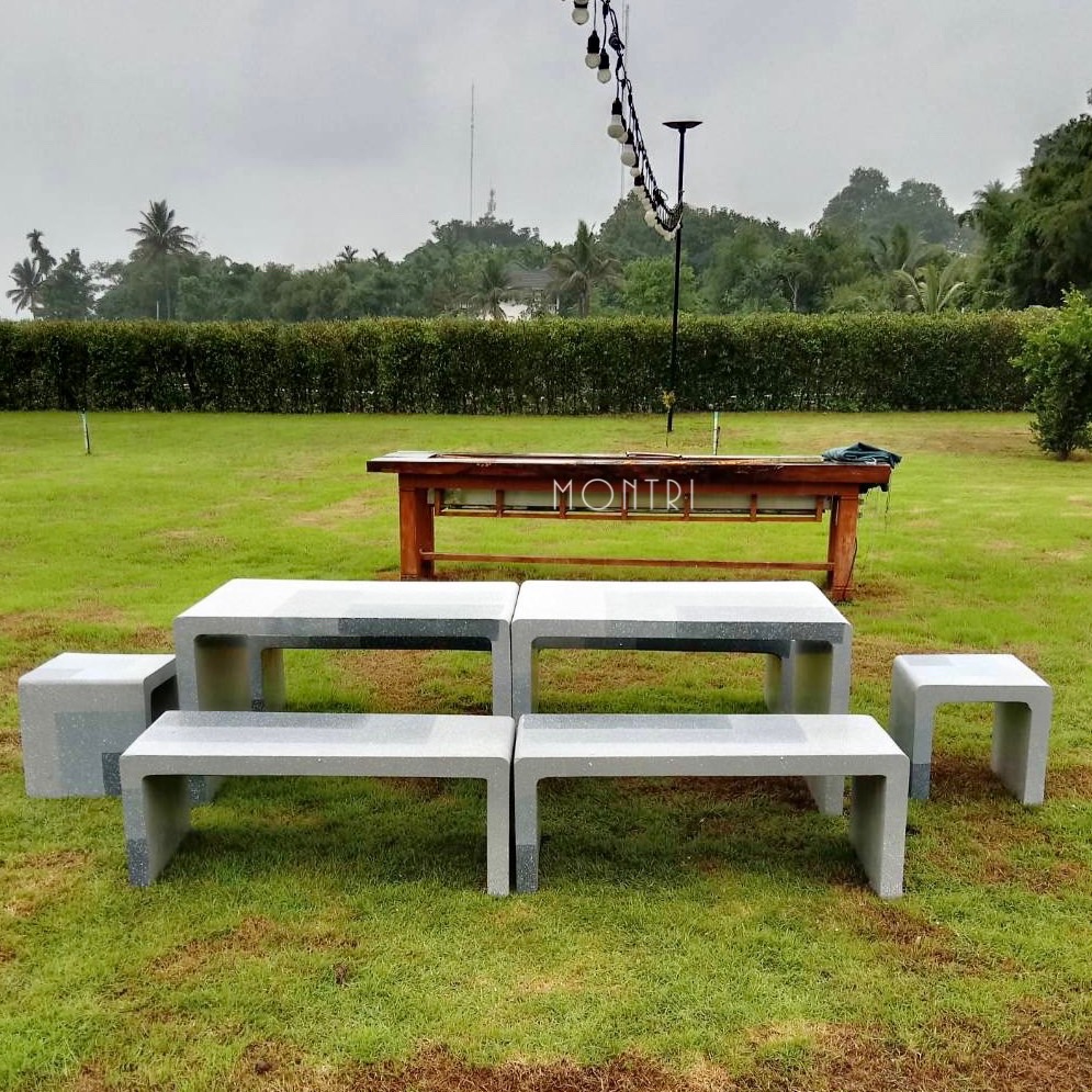 ชุดโต๊ะสนาม ตัวU ชุดโต๊ะปูนซีเมนตร์ รุ่น Jumbo Loft ลายหินอ่อน การันตีสุดคุ้ม ส่งตรงจากโรงงาน สินค้าแข็งแรง ใช้งานได้ในระยะยาว