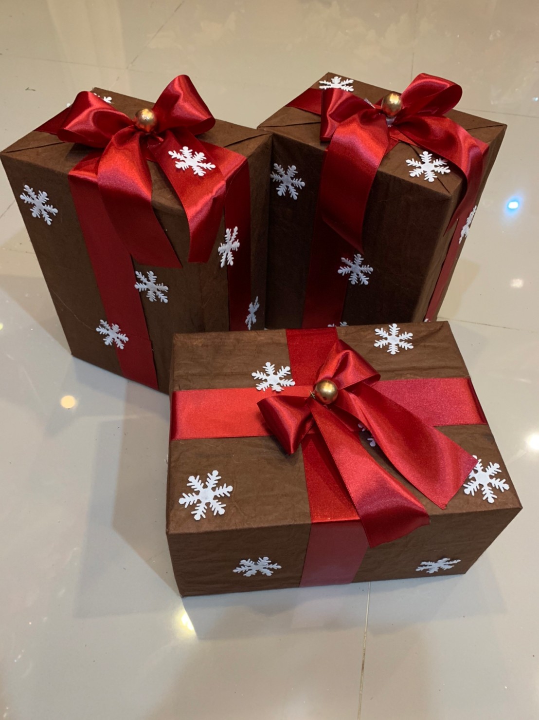 กล่องของขวัญห่อประดับ3ชิ้น