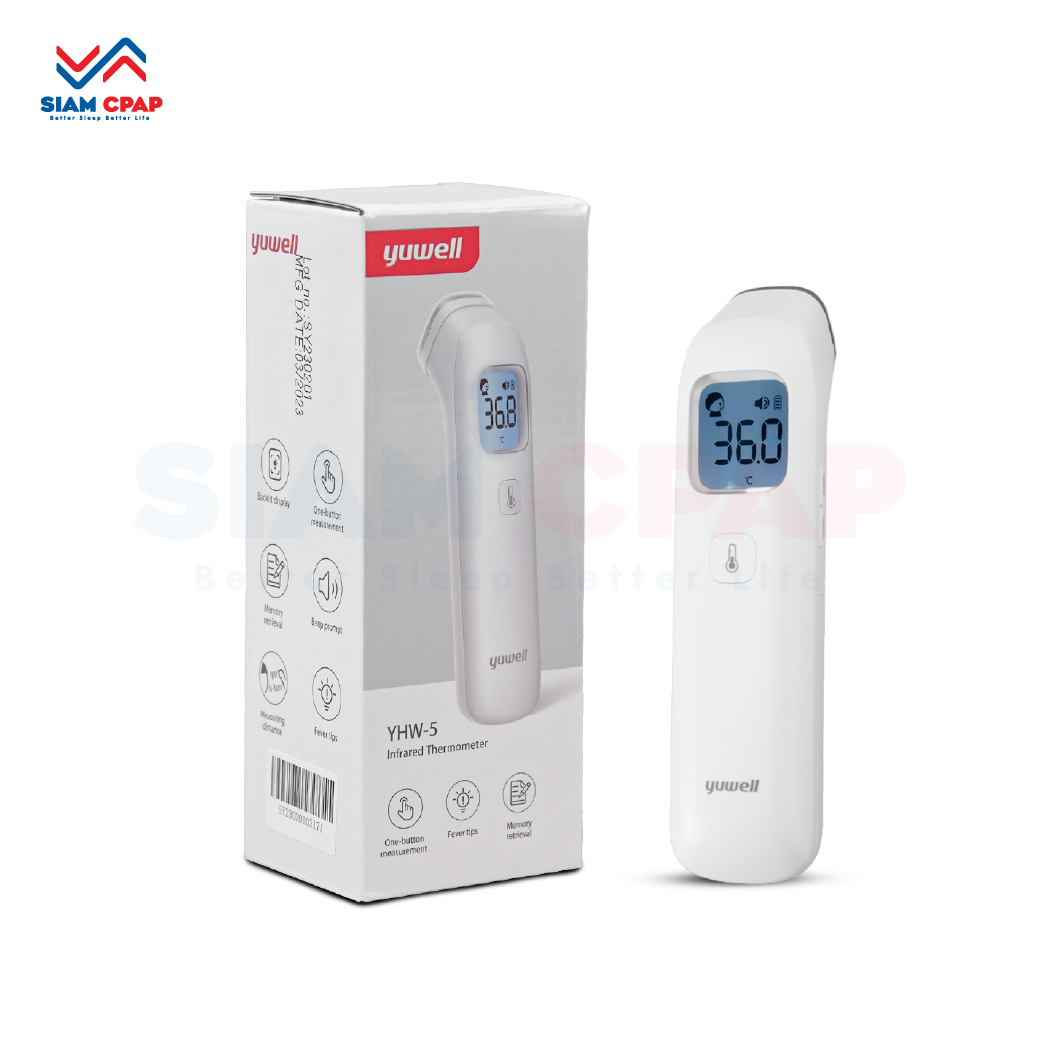 เครื่องวัดอุณหภูมิร่างกายอินฟาเรด Yuwell รุ่น YHW-5 ประกันศูนย์ไทย 2 ปี