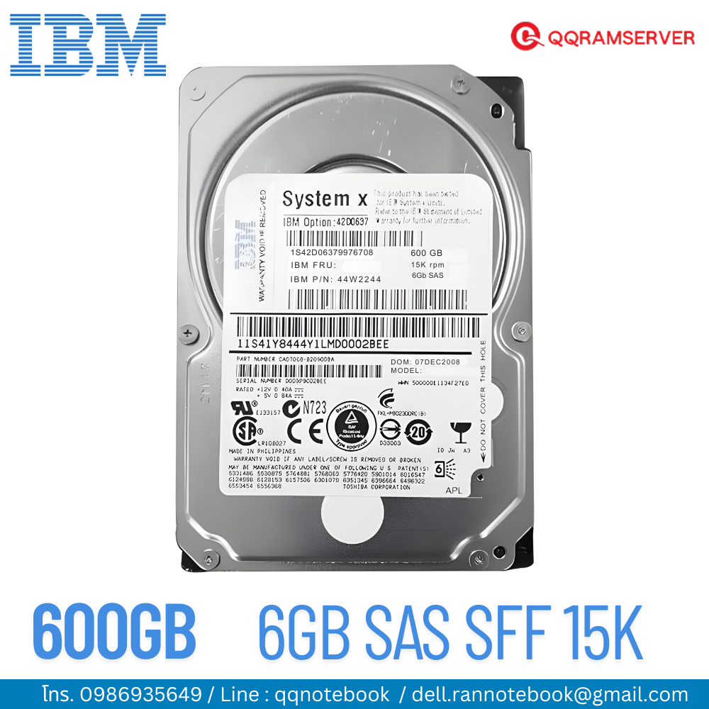 HDD Server IBM x3105 600GB 6Gbps 15k Harddisk Server