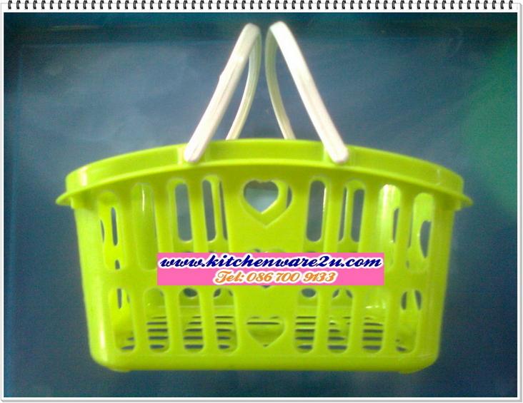 P03003 ตะกร้าหูหิ้ว สี (15*23*13 cm) เกรดเอ ราคาส่งต่อ 1 โหล