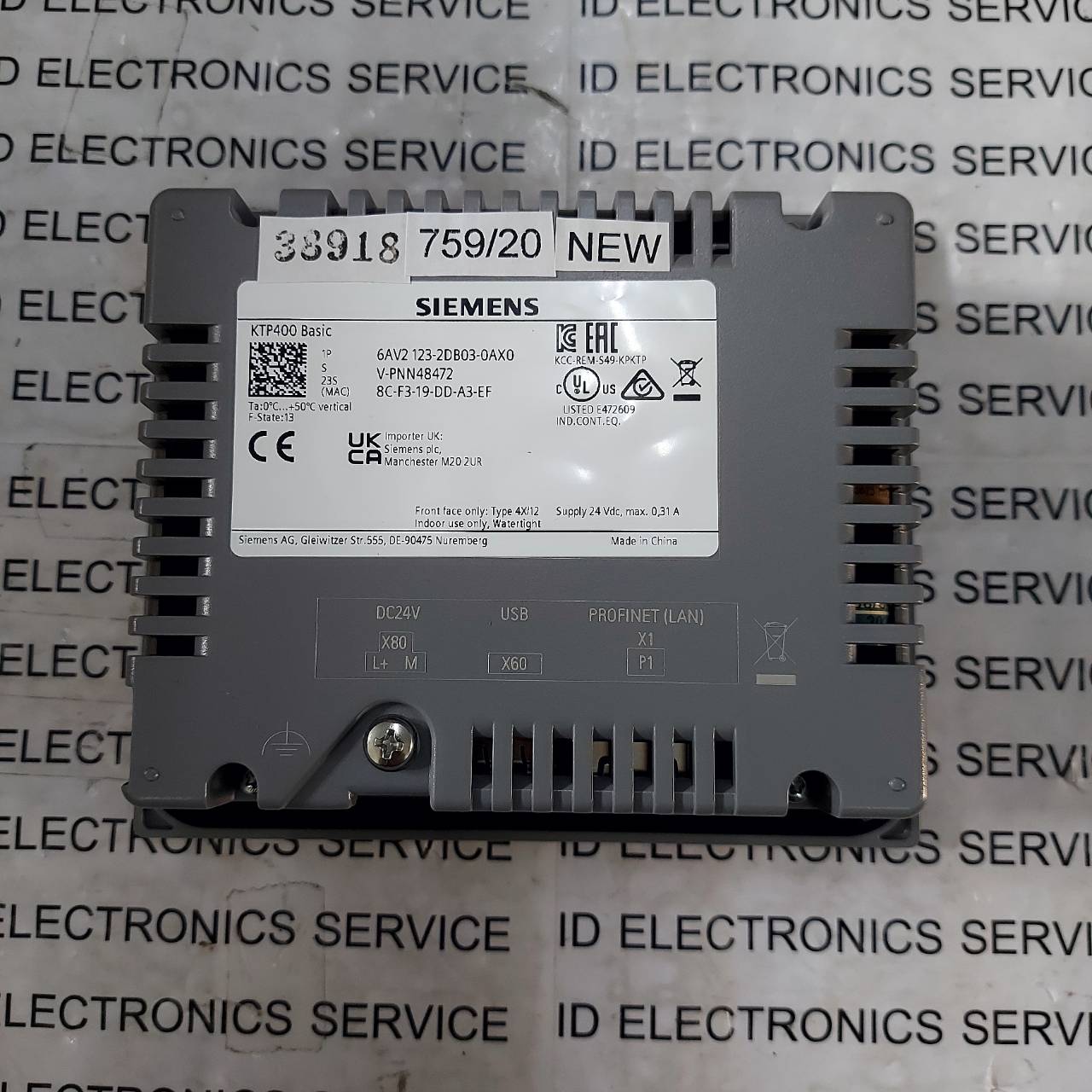 จำหน่าย 6AV2 123-2DB03-0AX0 (KTP400) HMI "SIEMENS"