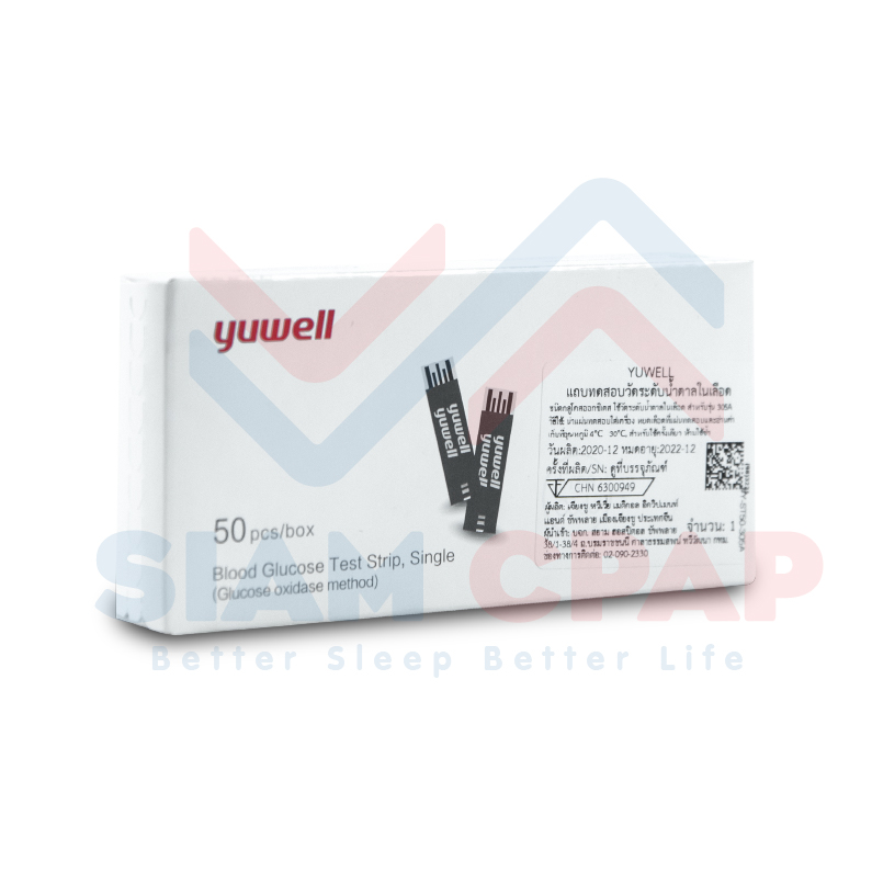 แผ่นตรวจวัดระดับน้ำตาลในเลือด Yuwell รุ่น Y330 ใช้กับเครื่อง รุ่น 710, 301, 582, 586, 590