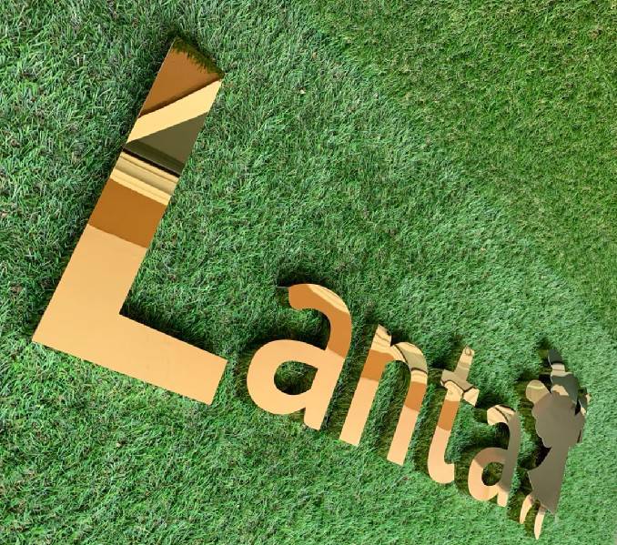 #อักษรทองเหลืองเงา