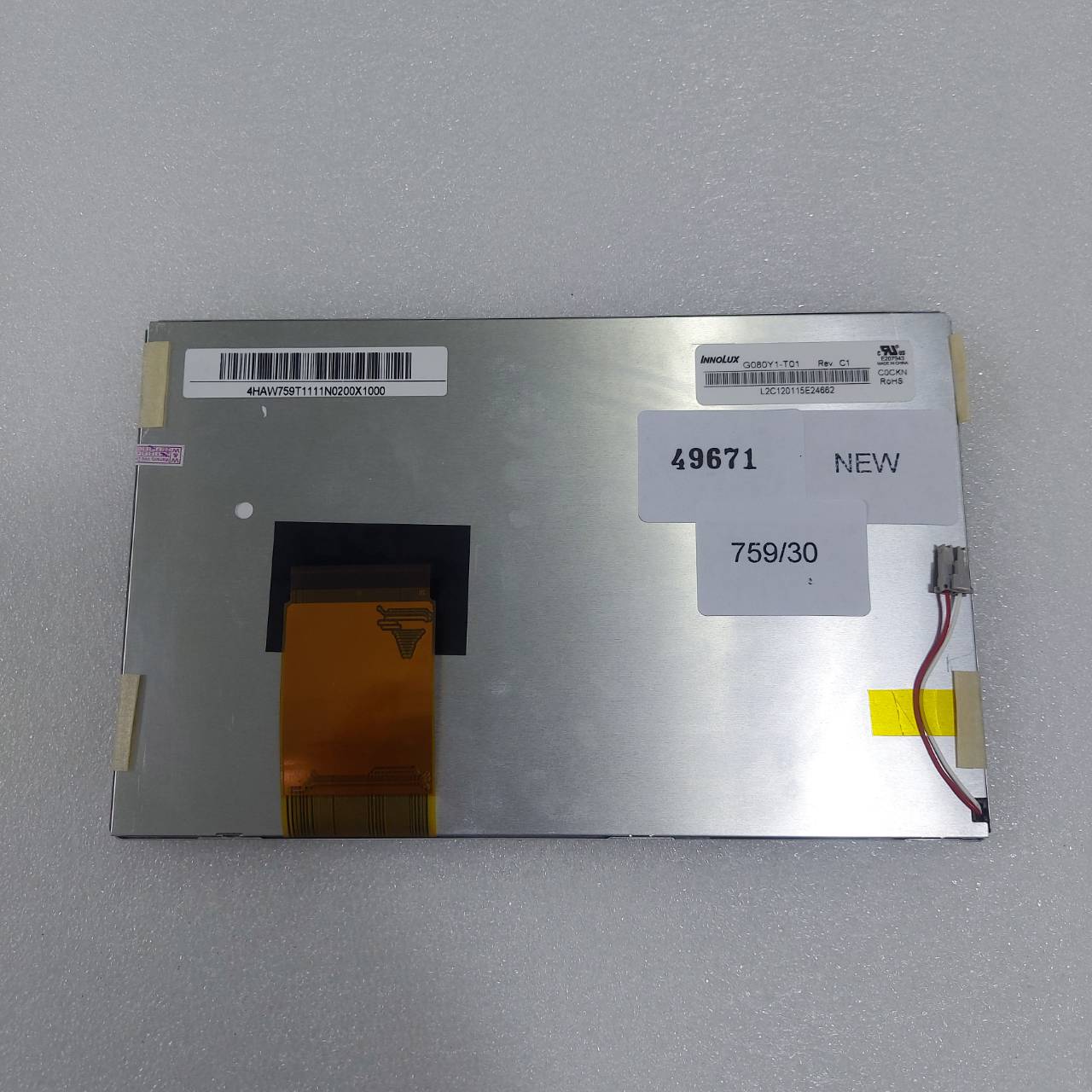 LCD PANEL " INNOLUX " MODEL : G080Y1-T01