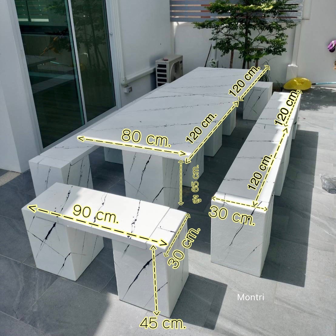 ชุดโต๊ะสนาม โต๊ะสนาม โต๊ะสนามกลางแจ้ง ชุดโต๊ะสนามกลางแจ้ง โต๊ะสนามใกล้ฉัน ขนาด 2.4 เมตร สีขาวสลัดดำ