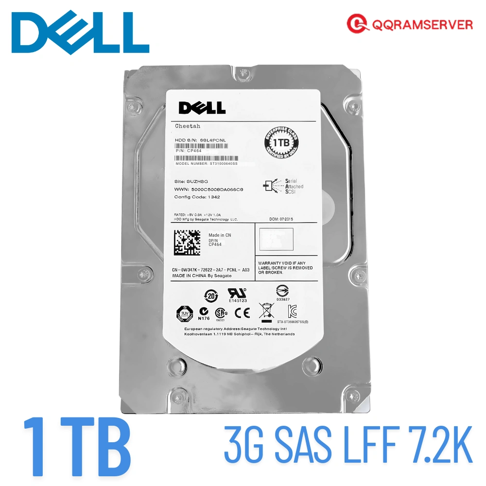 HDD Server Dell R230 1TB SAS 3Gb 7.2K Dell ฮาร์ดดิสก์ Server