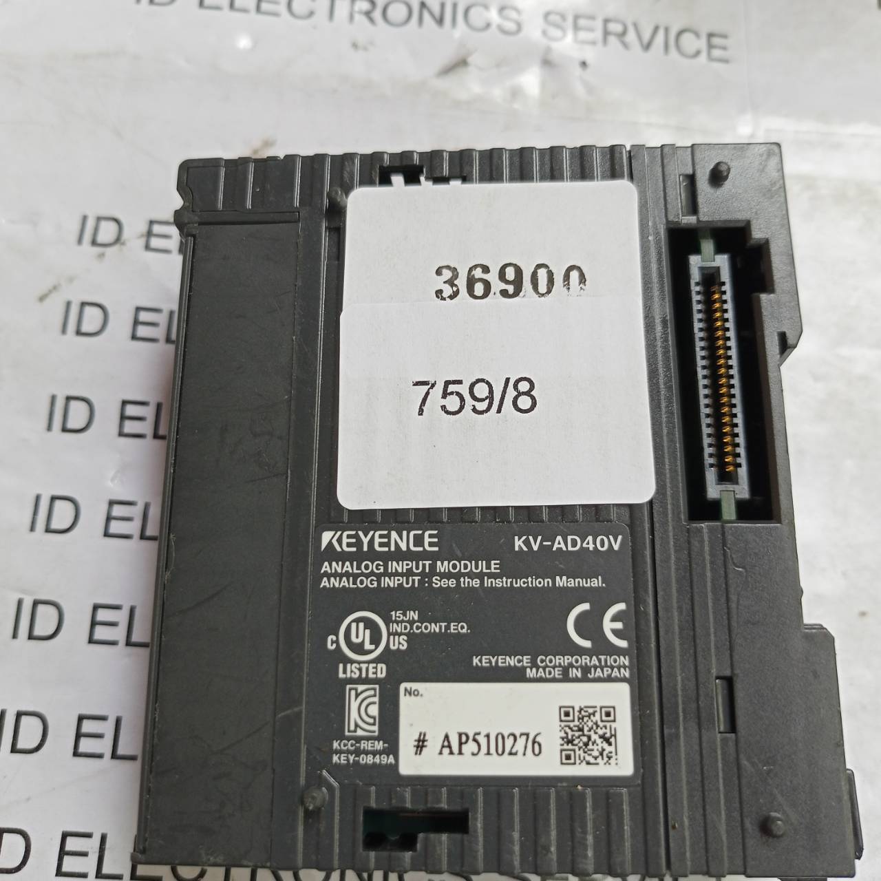 PLC " KEYENCE " MODEL : KV-AD40V