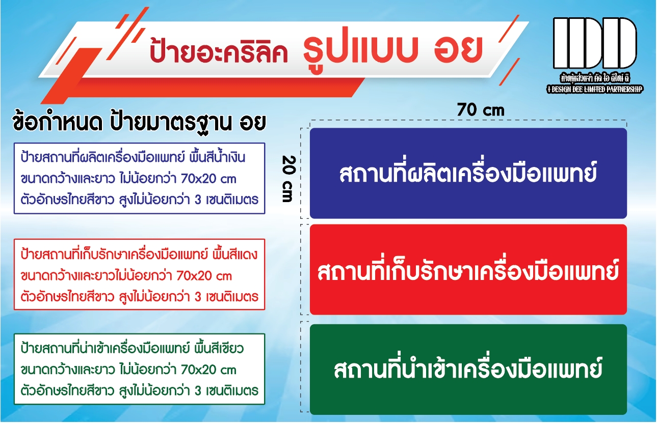 ป้ายมาตราฐาน อย.