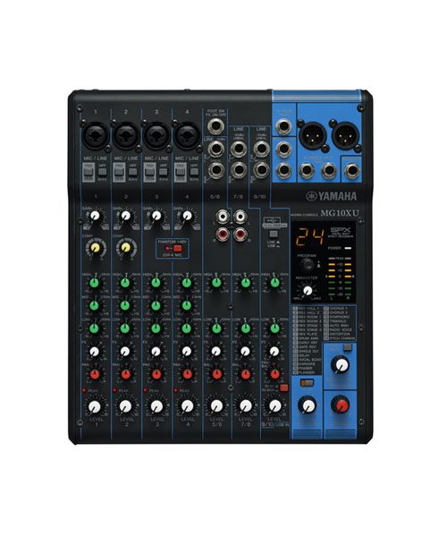 YAMAHA MG10XU Input 10 ช่องสัญญาณ Mixer with Built-In FX and 2-In/2-Out USB Interface
