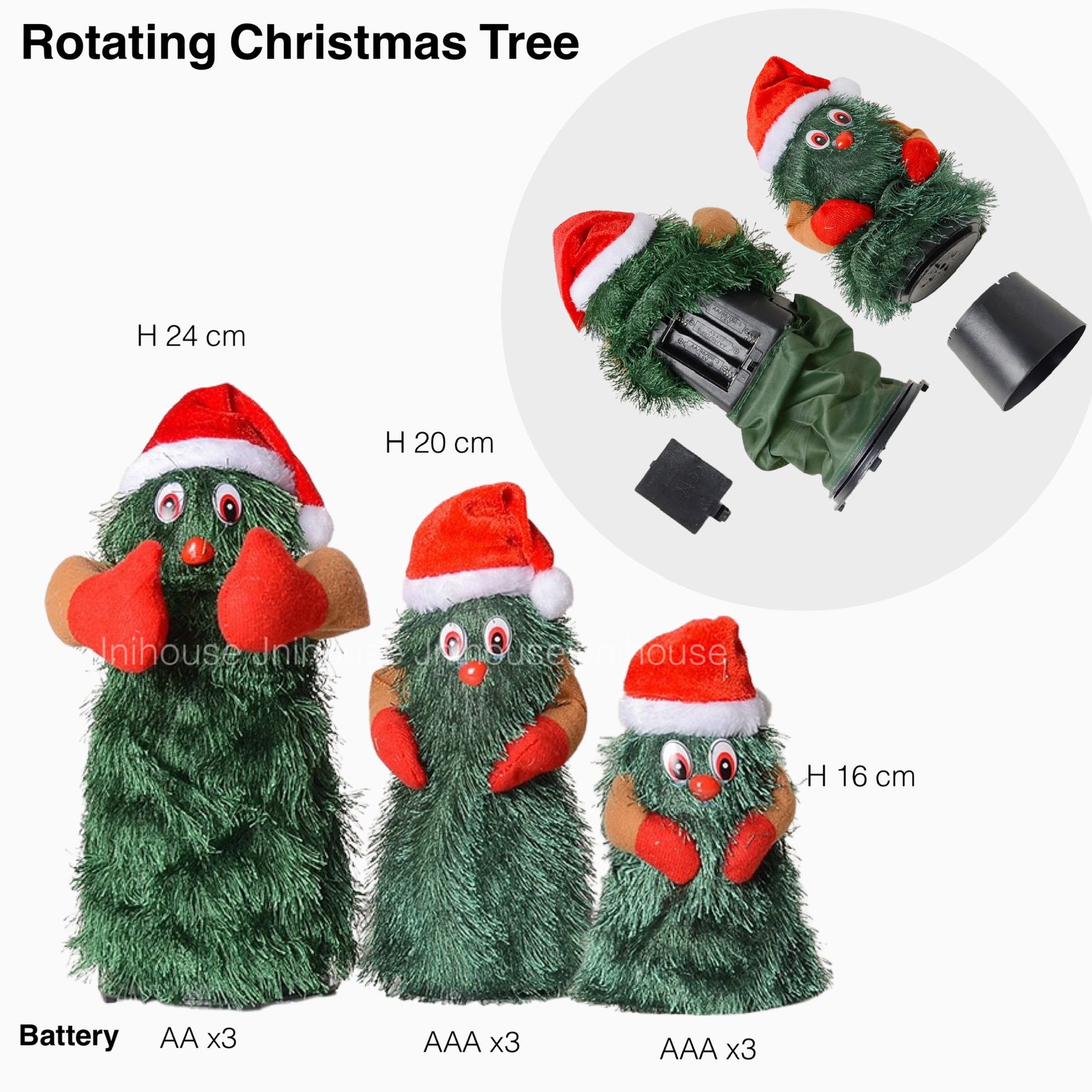 [พร้อมส่ง] Jnihouse : Rotating Christmas Tree ตุ๊กตาต้นคริสต์มาสเต้นได้