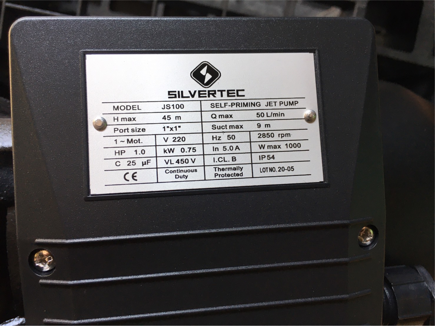 ปั้มสแตนเลส (STL) 1 แรง