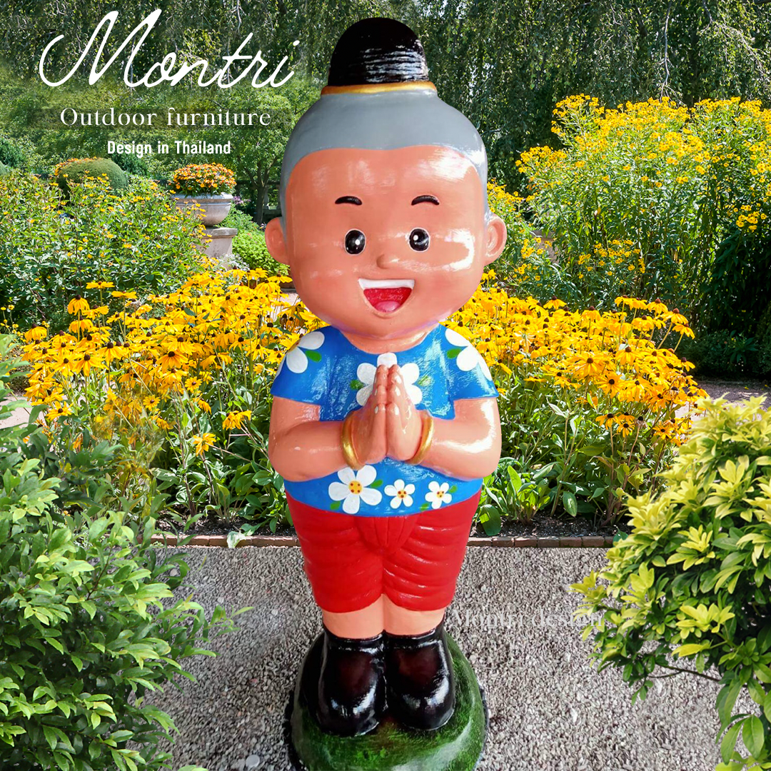 ตุ๊กตาสวัสดี ตุ๊กตายืนสวัสดี ตุ๊กตาแต่งสวน ความสูง 120 cm. รุ่น EN03 (จำนวน 1 คู่)