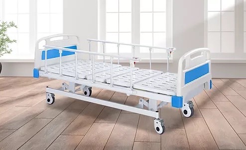 เตียงผู้ป่วยปรับไฟฟ้า 4 ฟังก์ชั่น มาตรฐาน หัวท้าย ABS ราวสไลด์ I ปรับเตียงต่ำสุด 43 ซม. I แถมพิเศษฟูกที่นอน 4 ตอน + ชุดผ้าปูที่นอน ปลอกหมอน + ผ้ายางกันเปื้อน