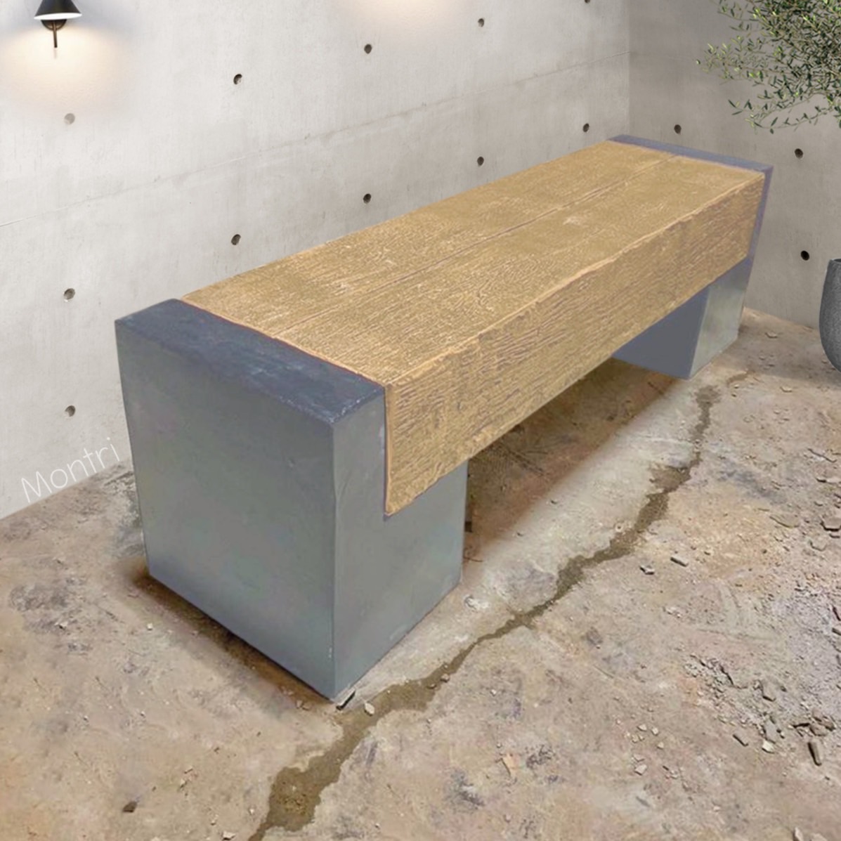 ม้านั่งสนามสไตล์ลอฟท์ แข็งแรงทนทานผสมผสานลายไม้ธรรมชาติที่ลงตัว วางได้ทั้งกลางแจ้งและในร่ม ขนาด 1.5 เมตร นั่งได้ 3 คน