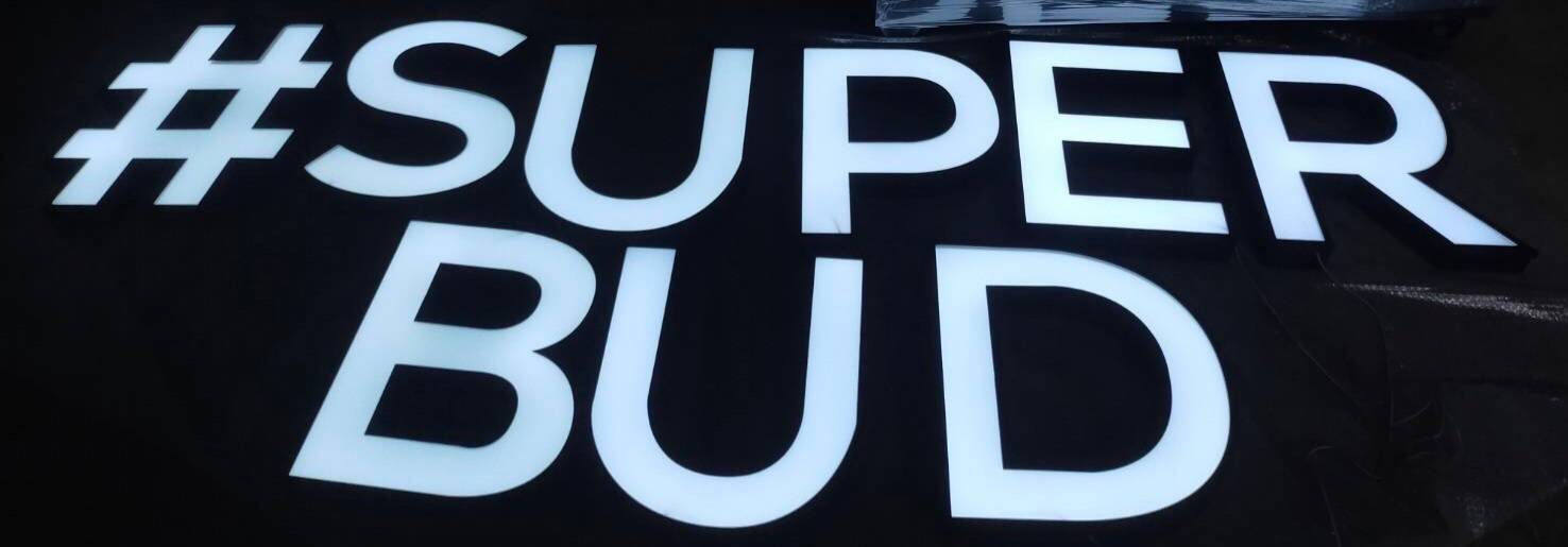 #ป้ายอักษรไฟออกหน้า