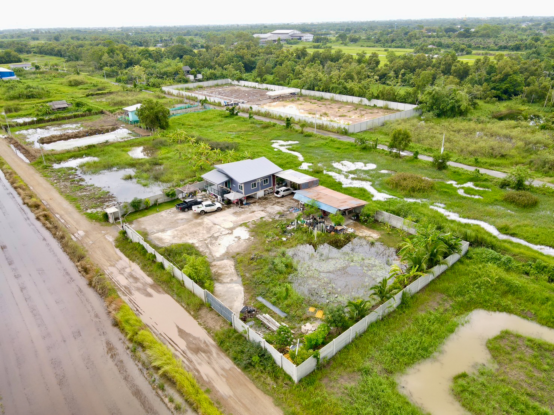 บ้านสวน 1 ไร่ ใกล้กรุงเทพ คลอง 8 หนองเสือ ปทุมธานี