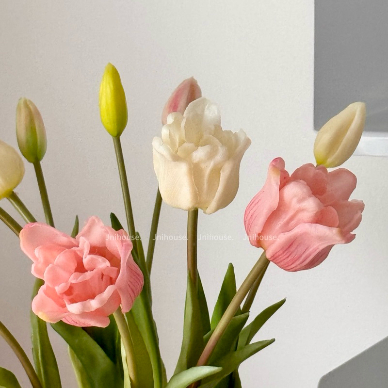 [พร้อมส่ง] Jnihouse : ทิวลิปประดิษฐ์รุ่นดอกใหญ่ (Tulip Artificial) ดอกไม้ประดิษฐ์