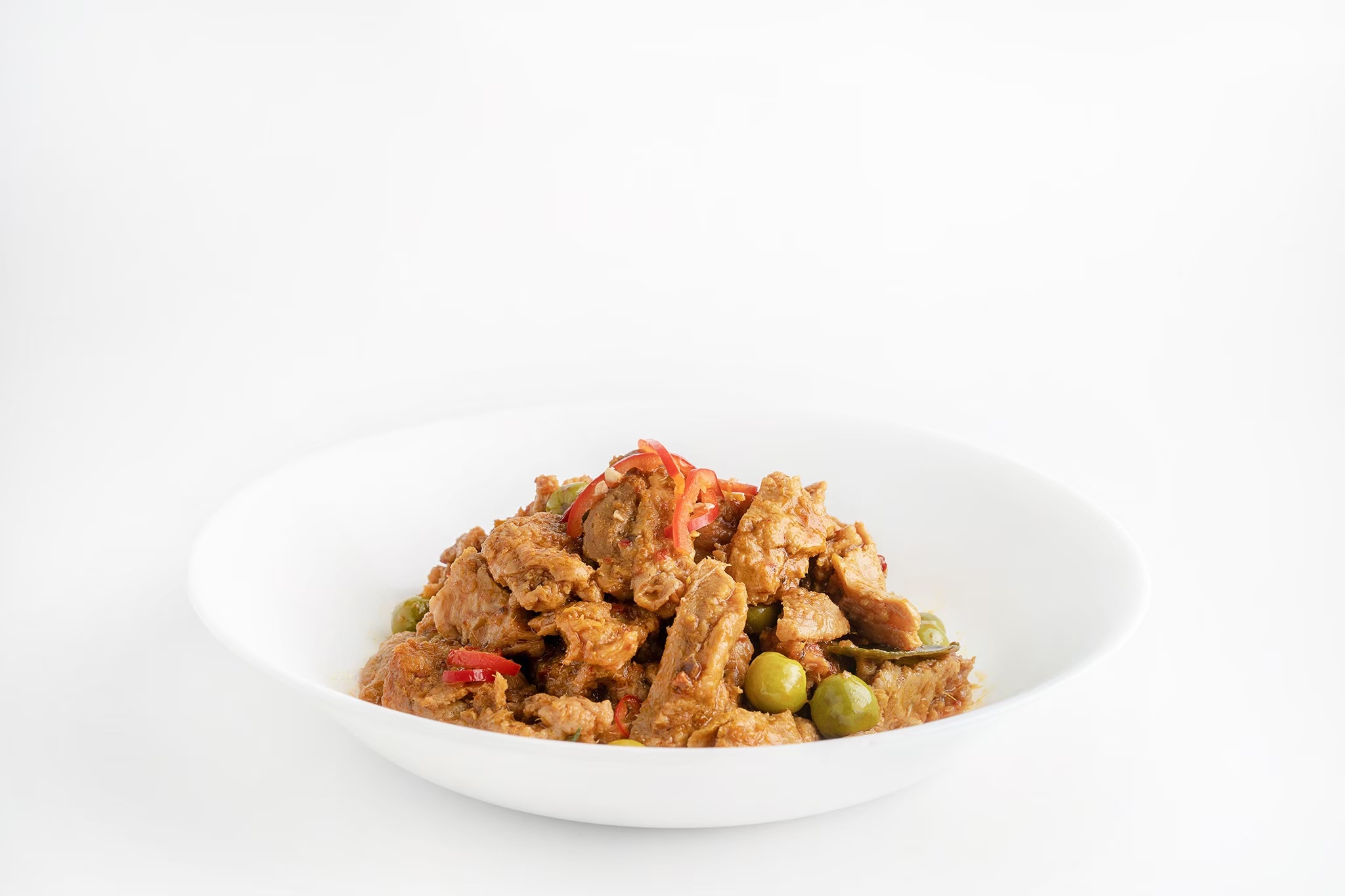 พะเเนงหมูเจ (Panaeng curry with vegan porkless)