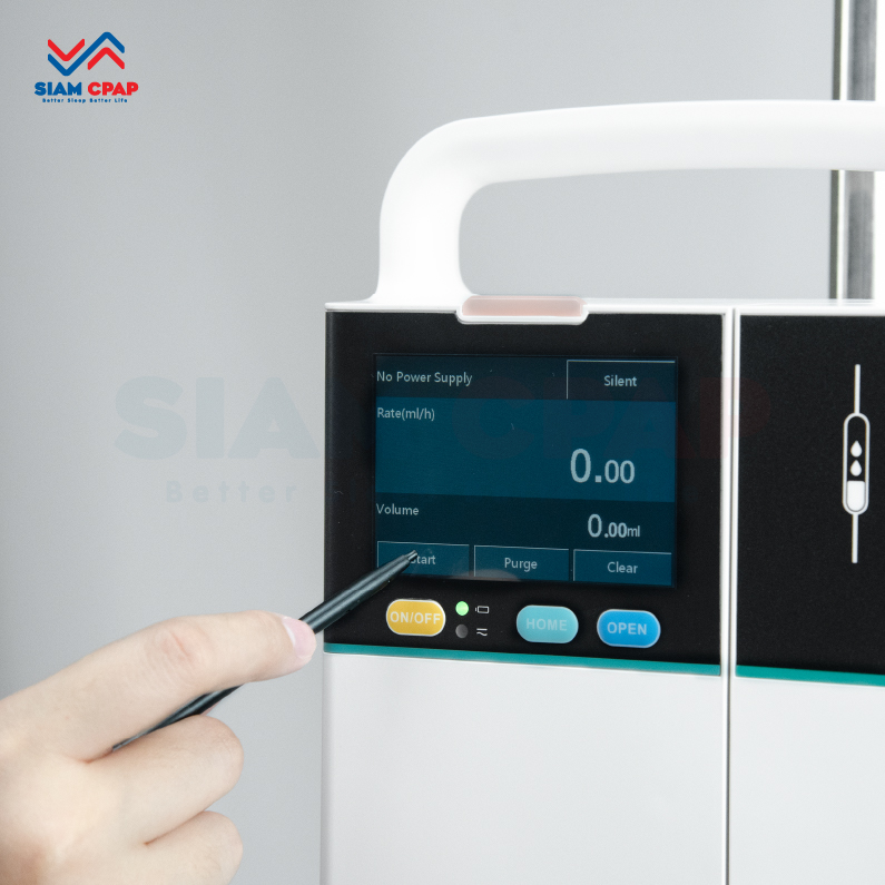 เครื่องควบคุมการให้สารละลายทางหลอดเลือดดำ Infusion pump Medcaptain รุ่น SYS-70 รับประกันศูนย์ไทย 1 ปี