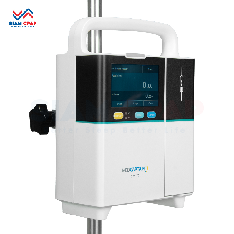 เครื่องควบคุมการให้สารละลายทางหลอดเลือดดำ Infusion pump Medcaptain รุ่น SYS-70 รับประกันศูนย์ไทย 1 ปี
