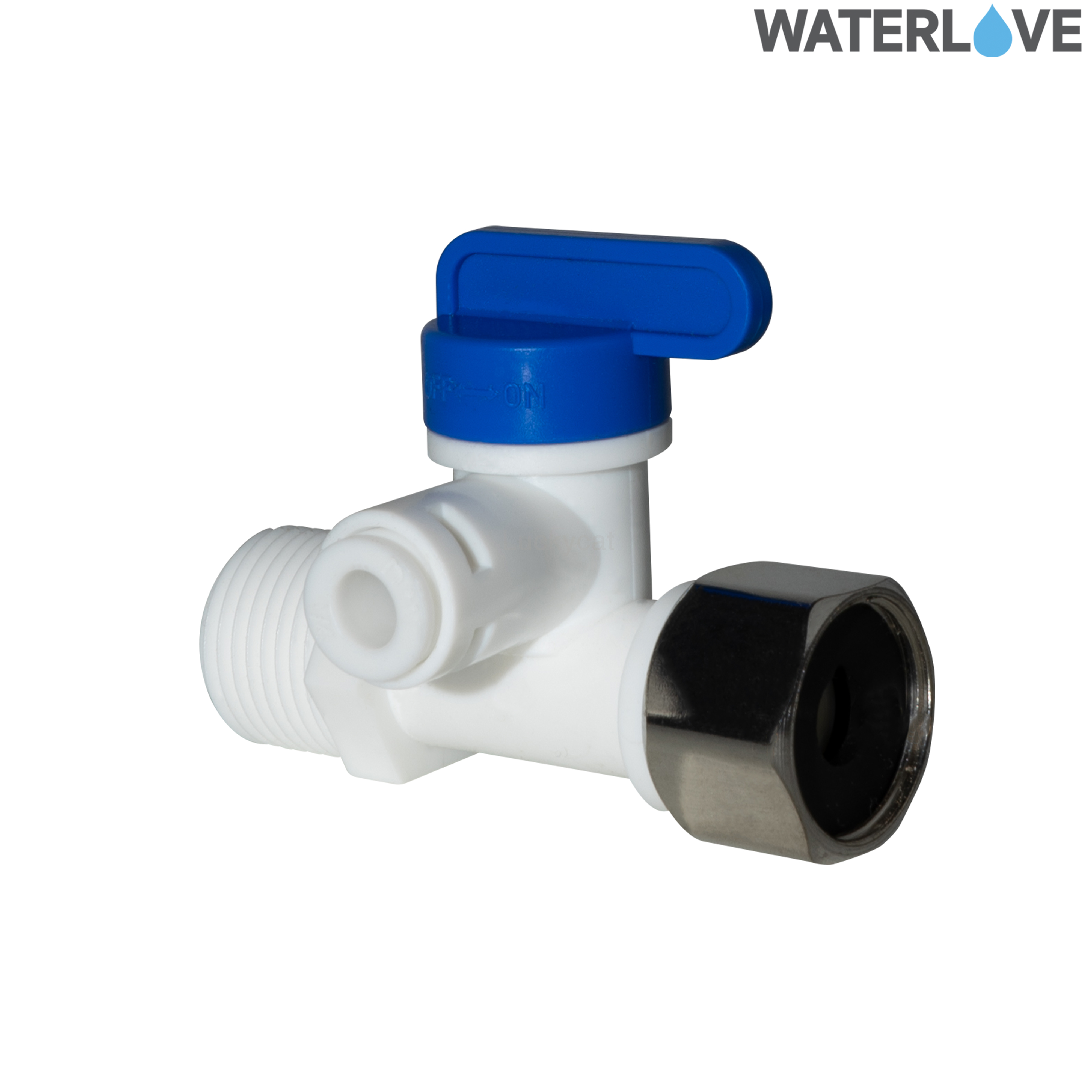 บอลวาล์ว 3 ทาง - เกลียวนอก 4 หุน เสียบสาย 2 หุน เกลียวใน 4หุน