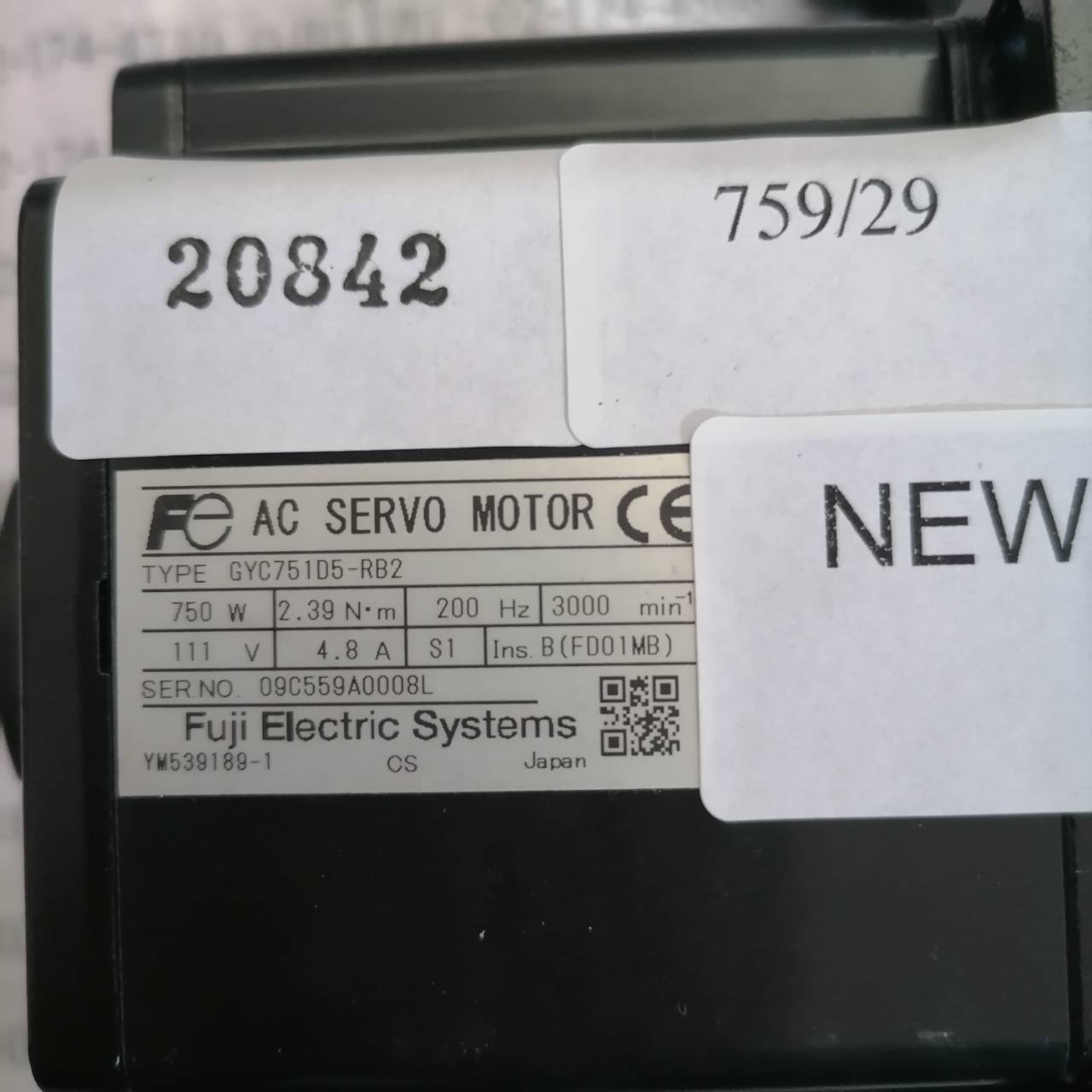 ขาย GYC751D5-RB2 MOTOR "FUJI"