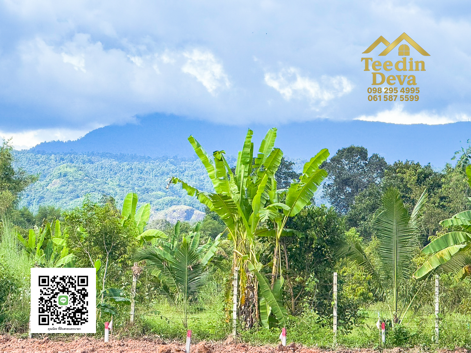 🌄 บ้านสวนผลไม้ในฝันกลางวิวเขาใหญ่ — 2 ไร่ 45 ตรว. ต.นาหินลาด อ.ปากพลี จ.นครนายก 🍃