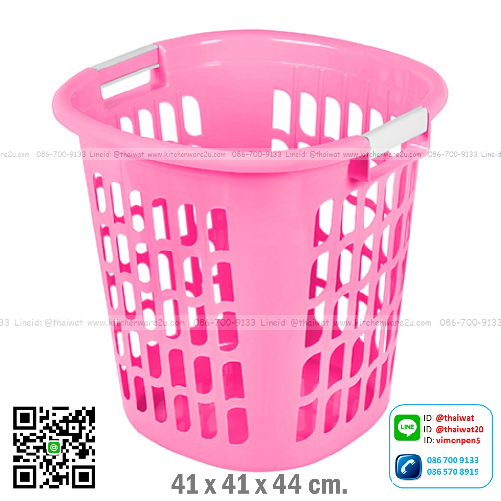 P01125 ตะกร้าผ้าเหลี่ยม (กว้าง 41* ยาว 41* สูง 44 cm) เกรดเอ No.1158 ราคาขายส่งต่อ 12 ใบ:เฉลี่ย 150 บต่อใบ