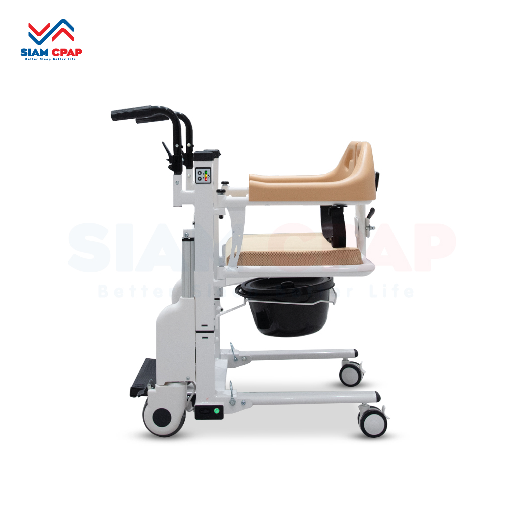 รถเข็นเคลื่อนย้ายคนไข้ (Electric Transfer Chair) รุ่น YK-TC0004 ปรับระดับแบบไฟฟ้า รับประกัน 2 ปี