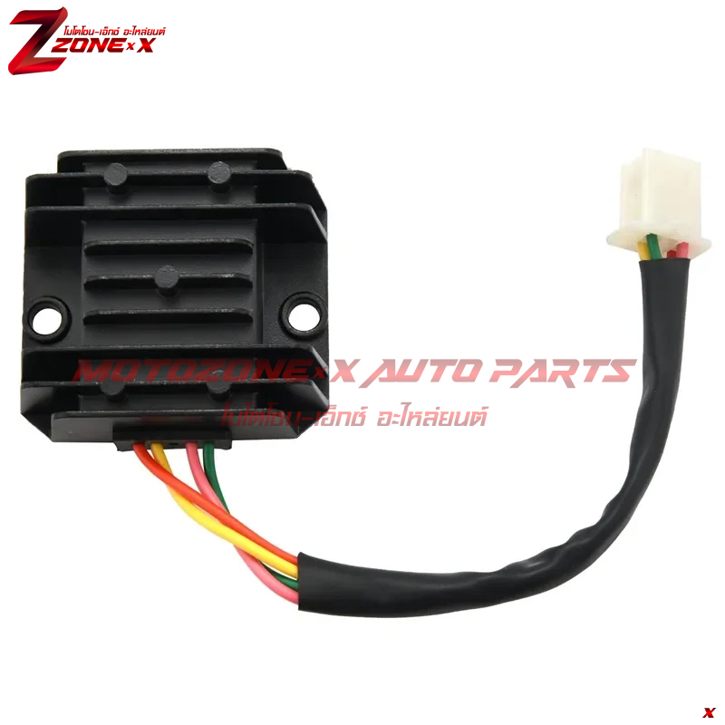 ตัวเรียงกระแส4สาย Rectifier Fit 12V Battery and Bulb, Light. 4 Wires 50-150CC GY6 MOTOZONE-X(โมโตโซน-เอ็กซ์) Part/อะไหล่/อุปกรณ์เสริม