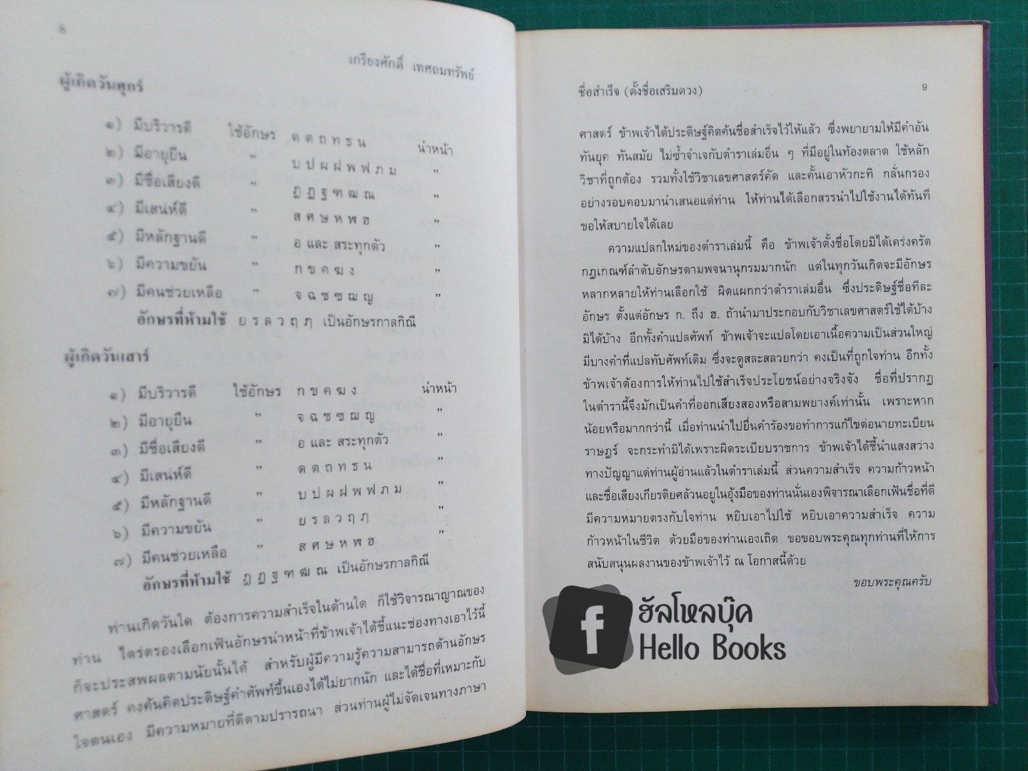 ชื่อสำเร็จ สูตรแห่งเกียรติยศ (ตั้งชื่อเสริมดวง)