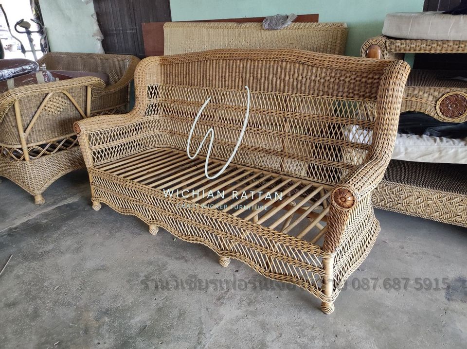 ชุดรับแขกหวายแท้