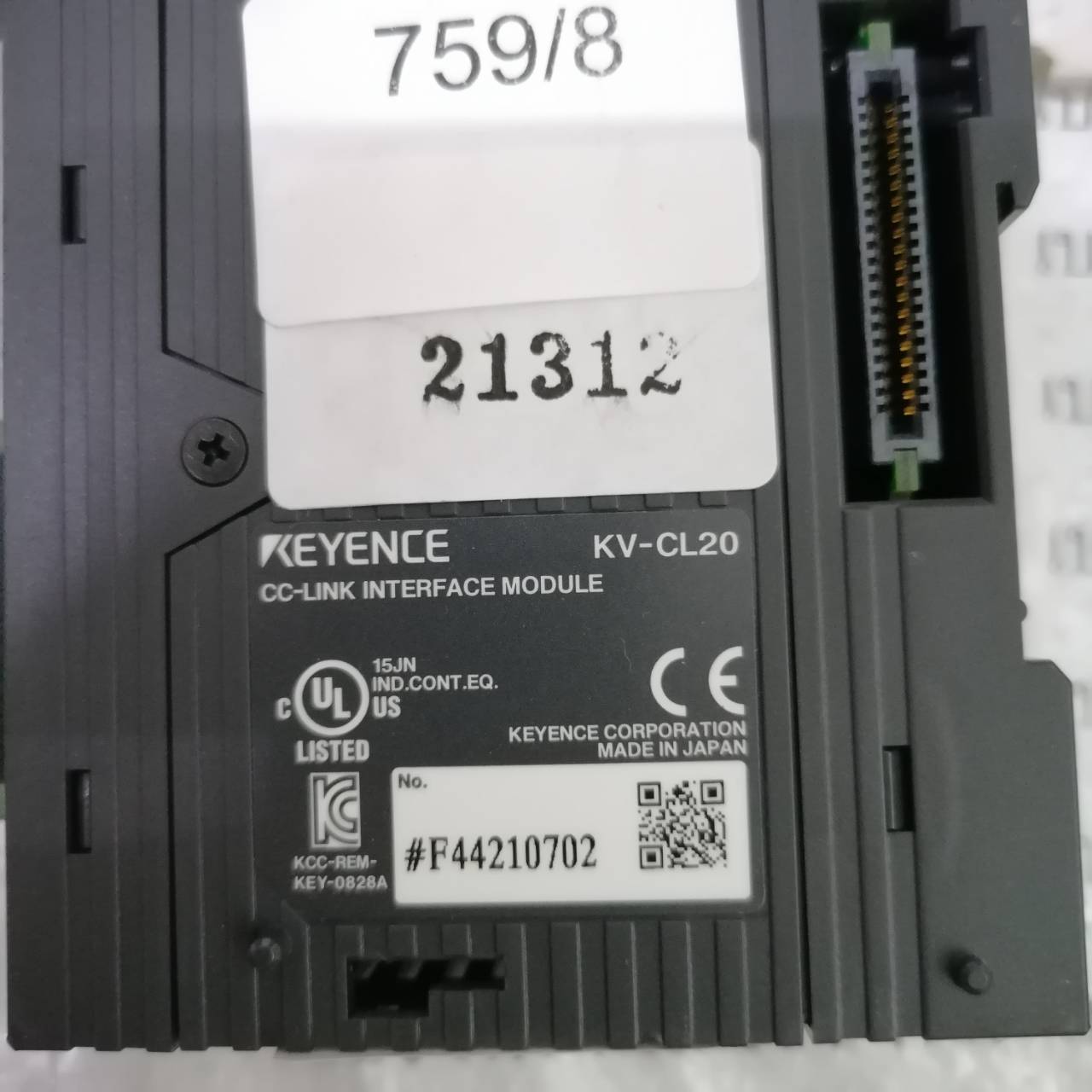PLC " KEYENCE " MODEL : KV-CL20