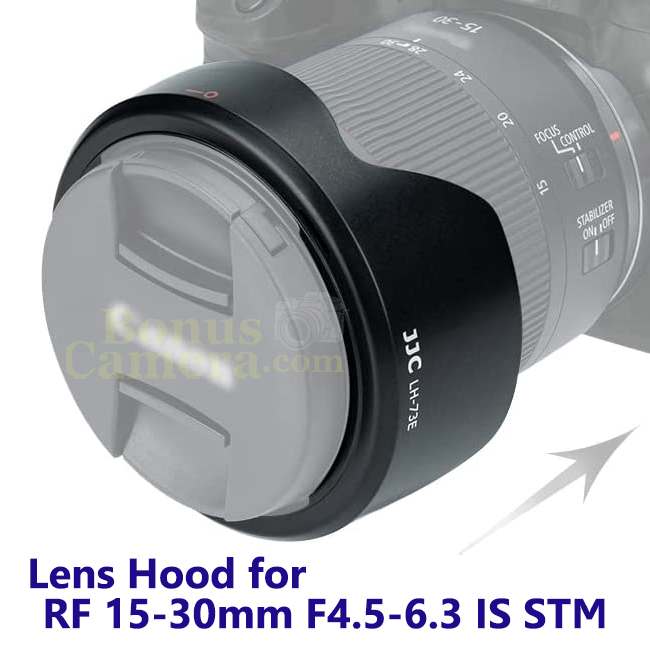 EW-73E ฮู้ดบังแสงเข้าหน้าเลนส์แคนนอน RF 15-30mm F4.5-6.3 IS STM ใส่กลับด้านได้
