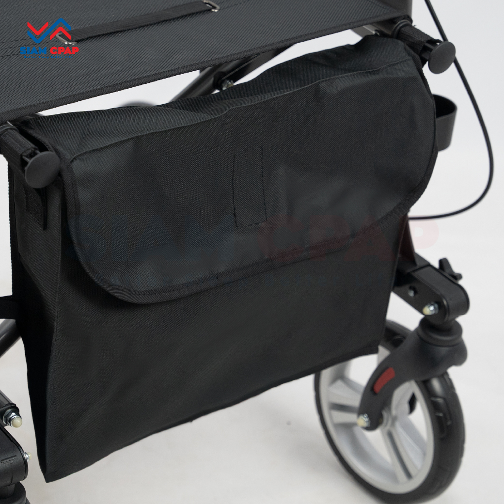 รุ่นใหม่ Moka Grey Rollator แบรนด์ Drive Medical (Debilbiss) วอล์คเกอร์ 4 ล้อ อุปกรณ์ช่วยพยุงเดิน อุปกรณ์ฝึกเดิน รับประกัน 2 ปี