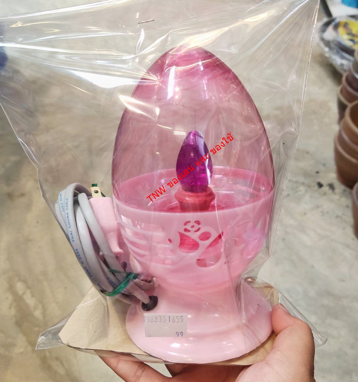 โคมไฟหัวเตียง โคมไฟแบบสี แบบเสียบไฟบ้าน หลอดไฟจำปี สีสวย