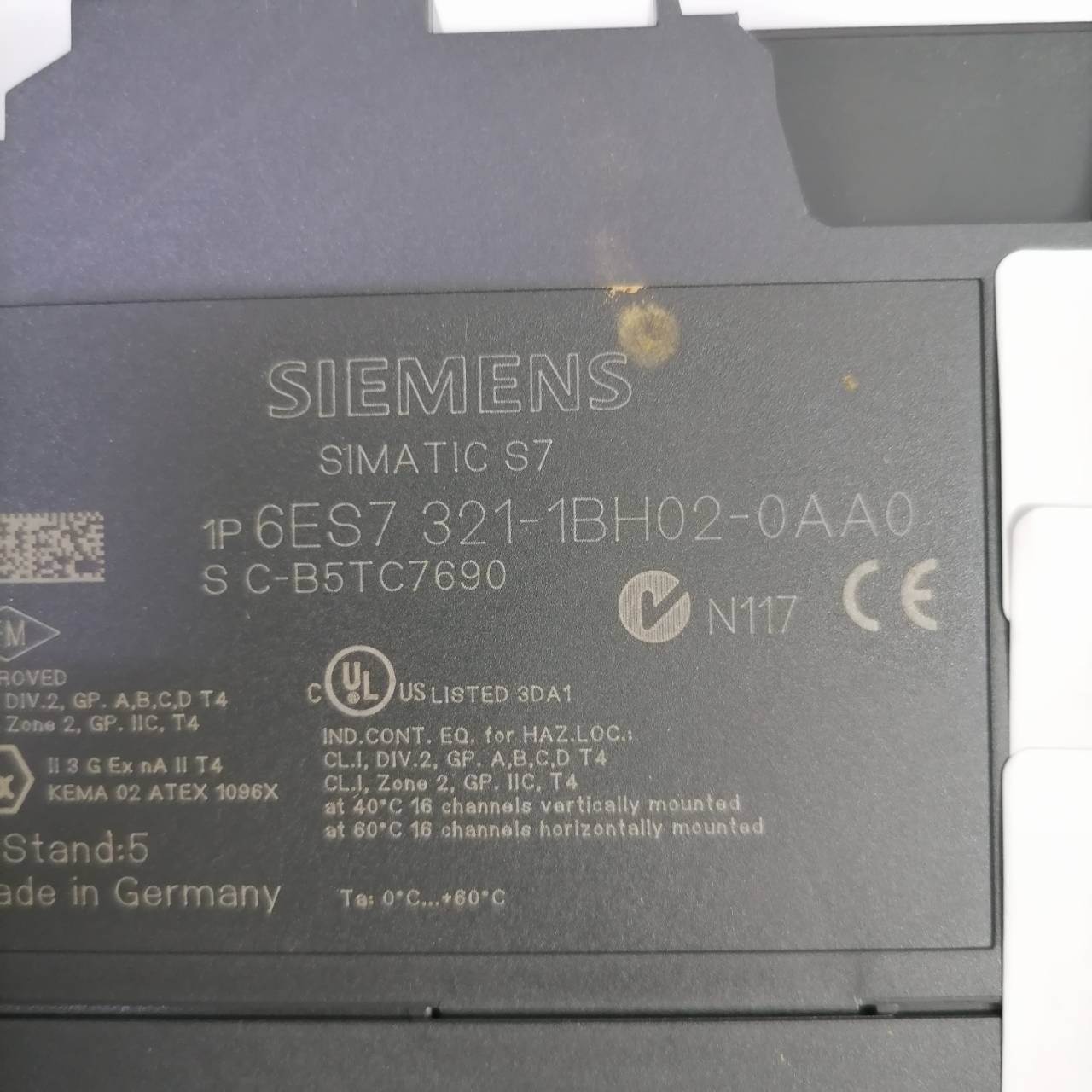 PLC " SIEMENS " MODEL : 6ES7 321-1BH02-0AA0