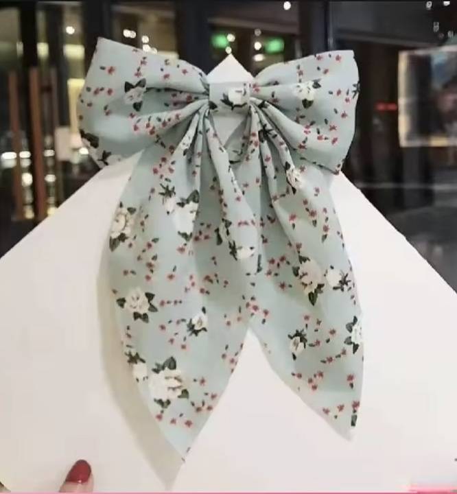 💗มาหยากิ๊ฟช้อป💗กิ๊บติดโบว์หนีบผมพริ้ว โบว์สามชั้น หวานๆ สำหรับนักเรียน สีเรียบ น่ารัก แฟชั่น กิ๊บหนีบผมสำหรับวัยรุ่น ขนาด 4.5 นิ้ว