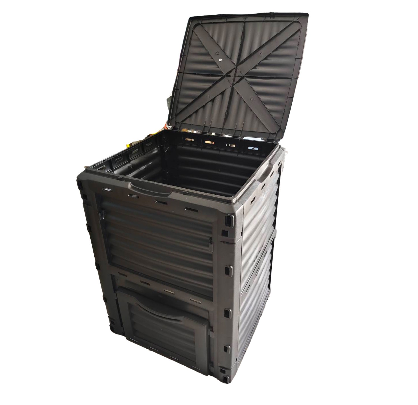 ถังหมักขยะใบไม้ถังหมักขยะให้กลายเป็นดินหมักขยะกลางแจ้งในสวน 300ลิตร ถังหมักปุ๋ยอินทรีย์