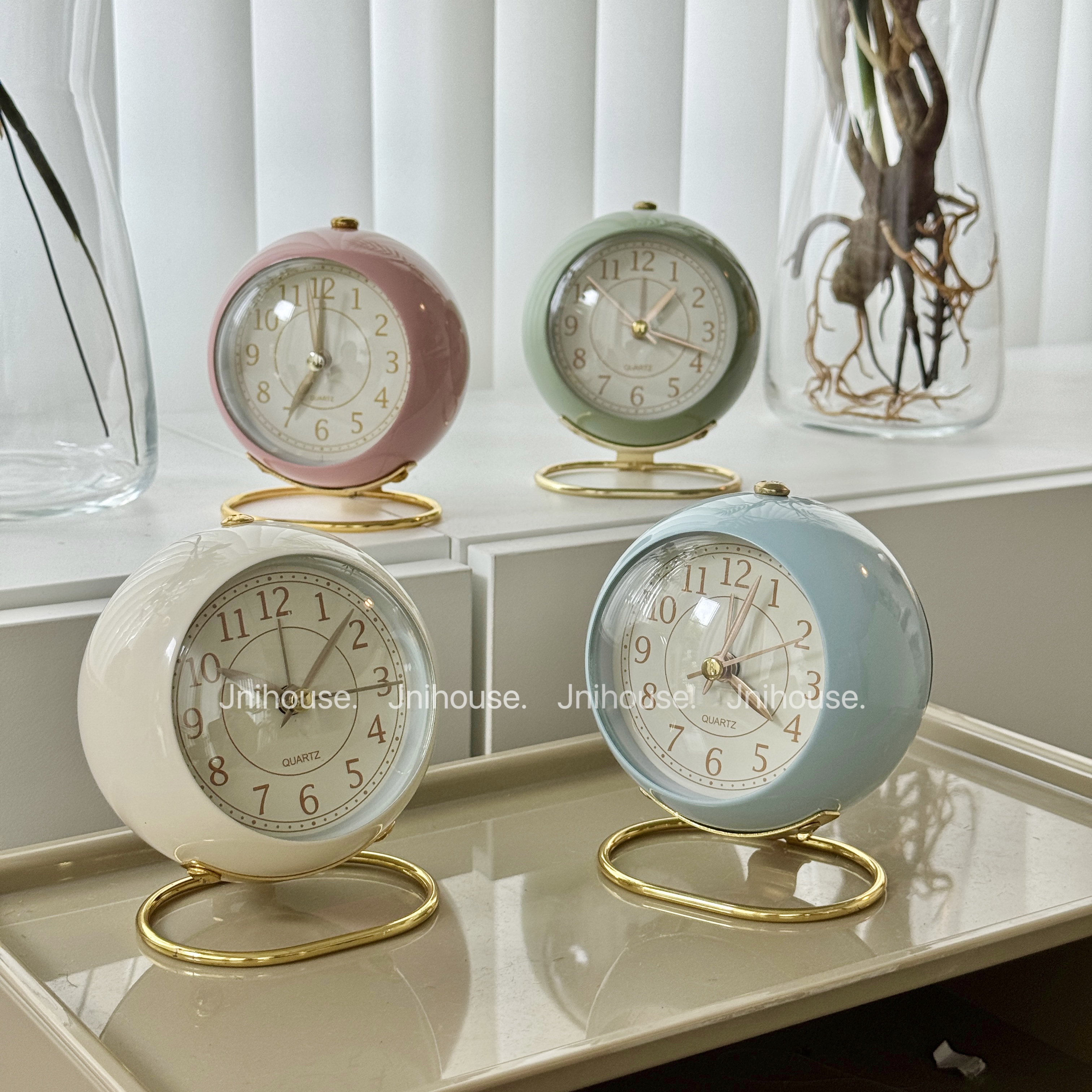 [พร้อมส่ง] Jnihouse : นาฬิกาสีพาสเทล นาฬิกาตั้งโต๊ะ (Pastel Clock)