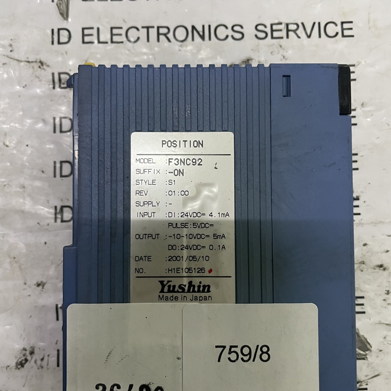 PLC " YOKOGAWA " MODEL : F3NC92