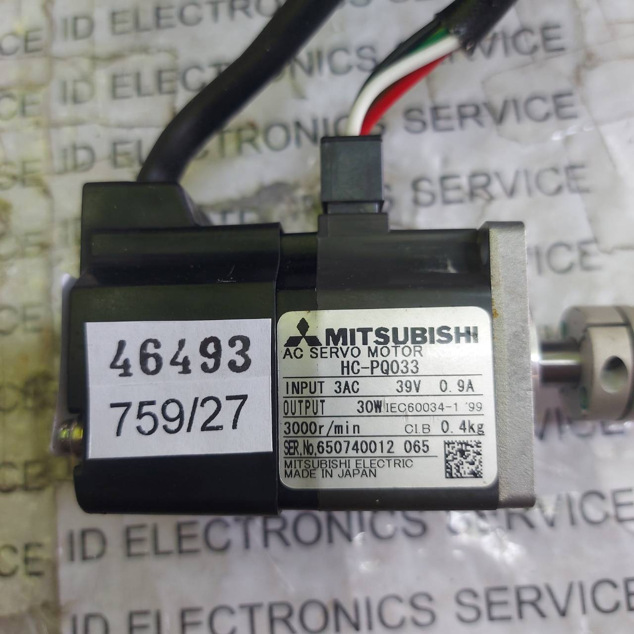 HC-PQ033 MOTOR "MITSUBISHI"