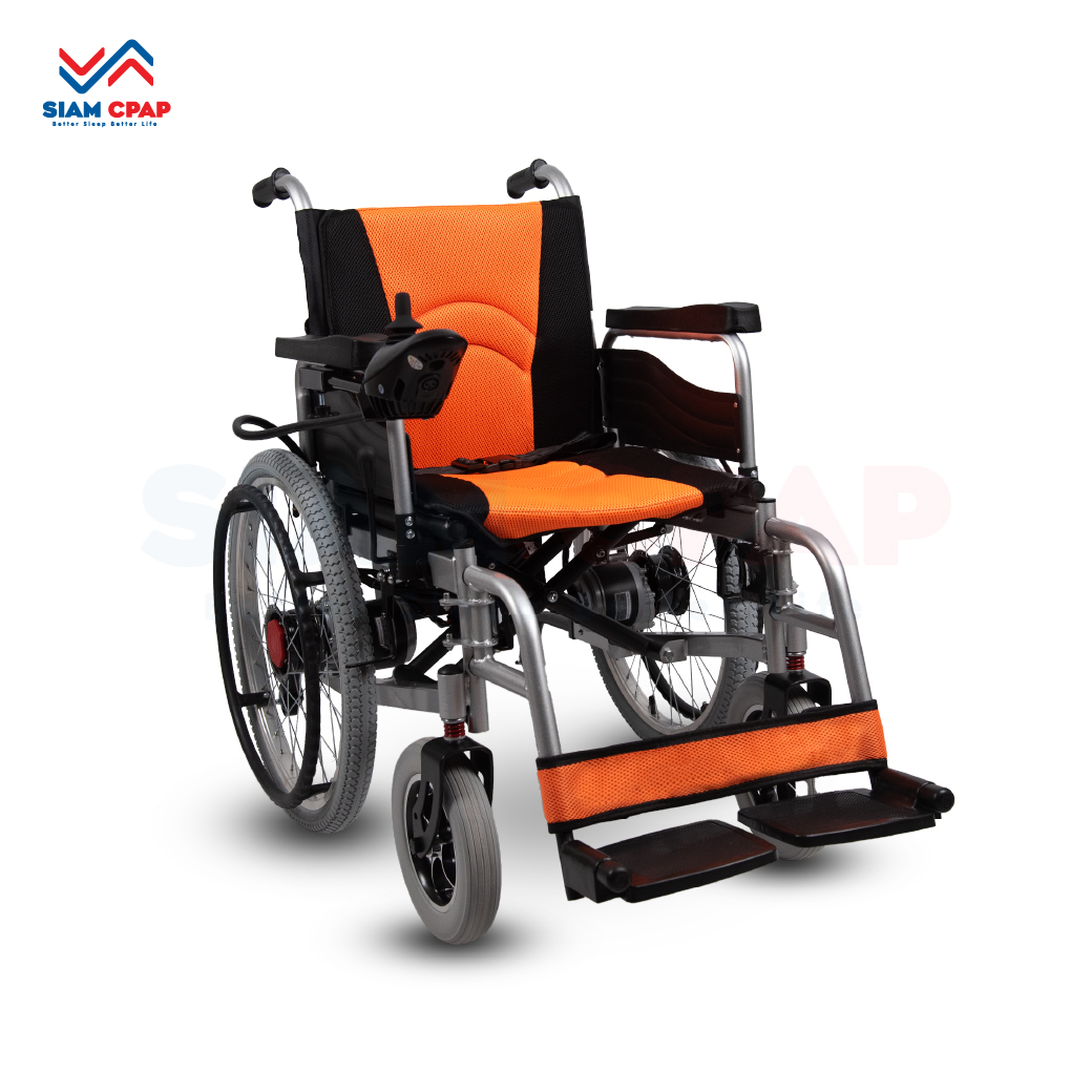 รถเข็นไฟฟ้า แบบพับได้ (Foldable Electric Wheelchair) รุ่นราคาประหยัด รับประกัน 1 ปี