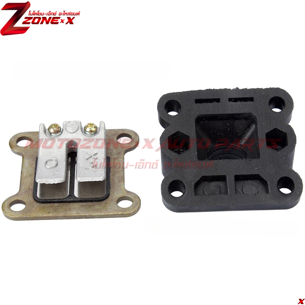 ชุดลิ้นหรีด + ท่อร่วมไอดี Reed Valve + Inlet Intake Manifold + Gaskets 47cc 49cc Mini Moto Dirt Pocket Bike ATV Quad Go Kart Scooter Minimoto MOTOZONE-X(โมโตโซน-เอ็กซ์) อะไหล่ part