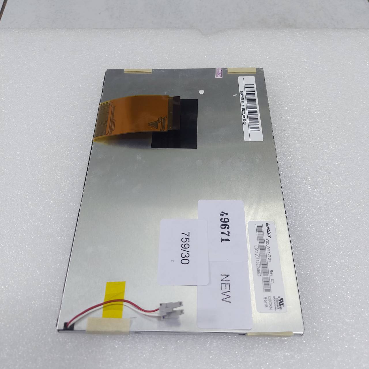 LCD PANEL " INNOLUX " MODEL : G080Y1-T01