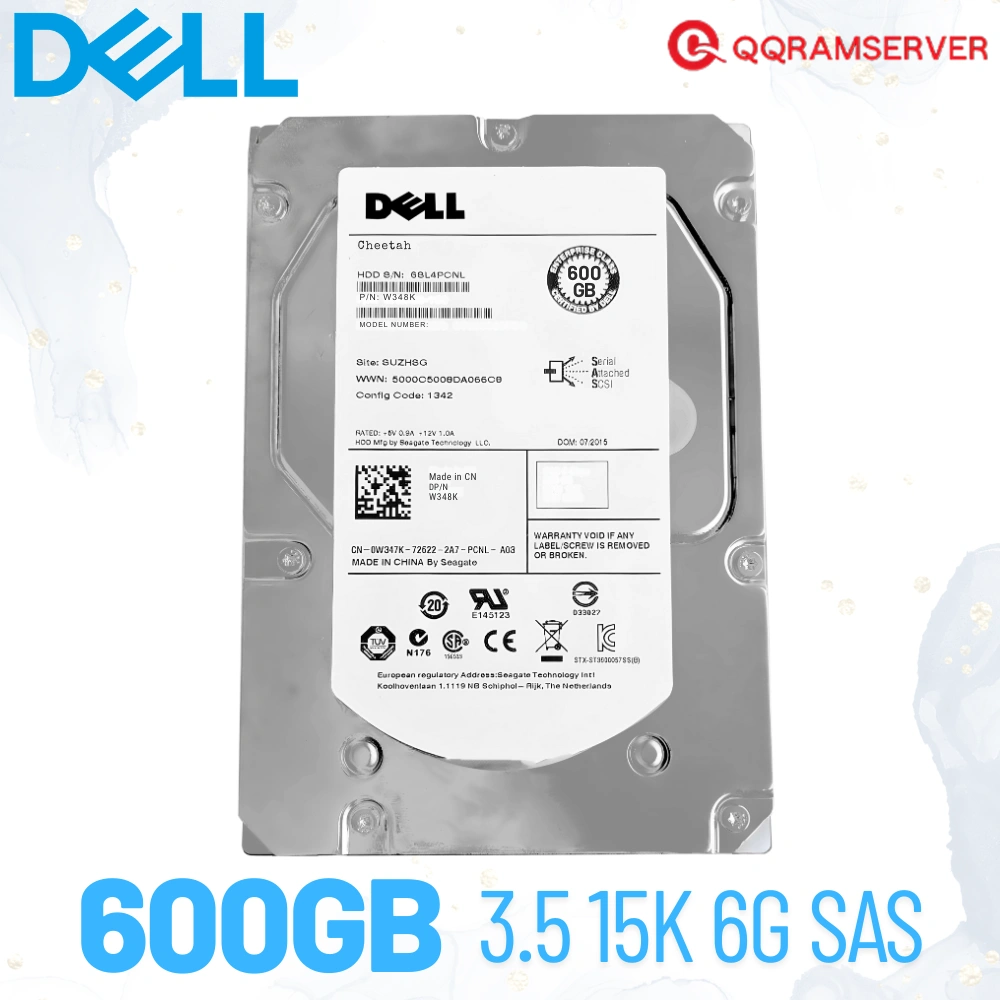 Dell HDD Server 600GB SAS 15k 6Gbps 3.5" Harddisk Server