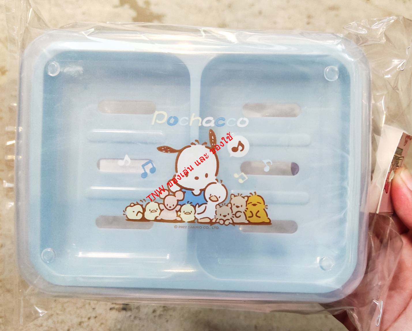 กล่องสบู่ 2 ช่อง ลายการ์ตูนลิขสิทธิ์ กล่องวางสบู่ แบบมีฝาปิด (คละสี)