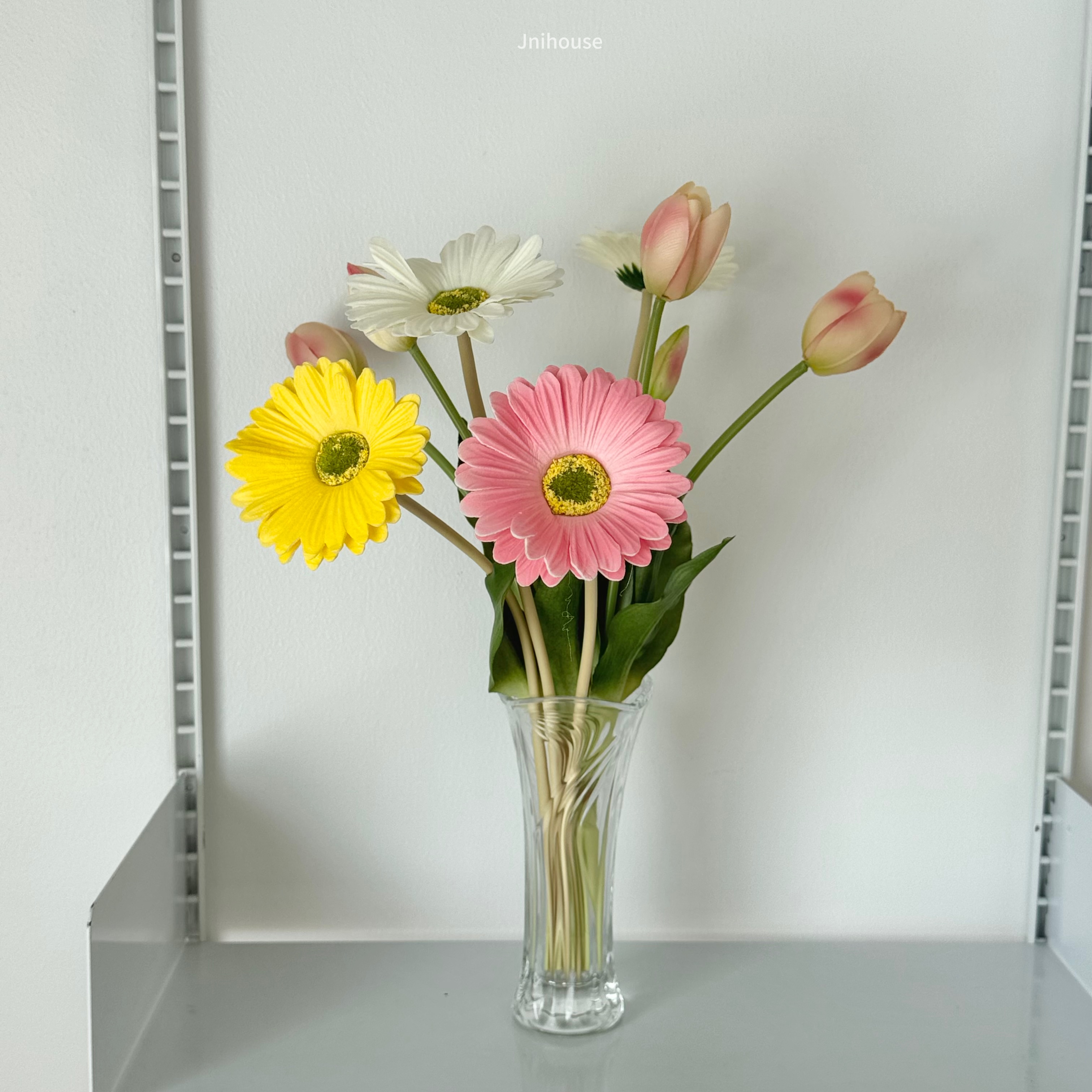 [พร้อมส่ง] แจกันแก้วใส แจกันหนาทรงสูง (Glass Vass)